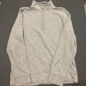Vineyard Vines Gray Half-Zip Pullover Sweatshirt